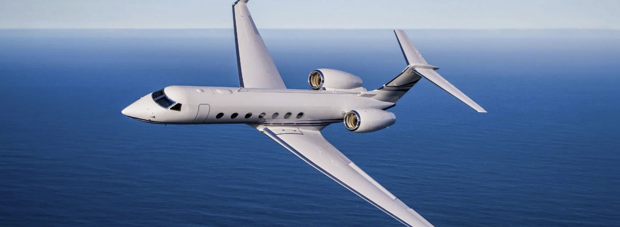 Jet over ocean